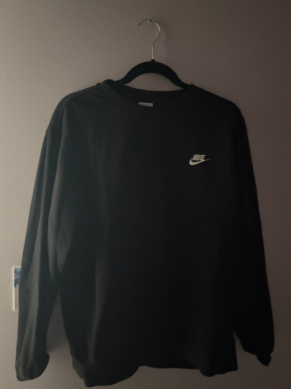 Nike Black Sweatshirt with White Swoosh